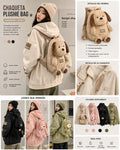 Chaqueta Oversize Plushie Bag™ con Morral de Peluche Desmontable